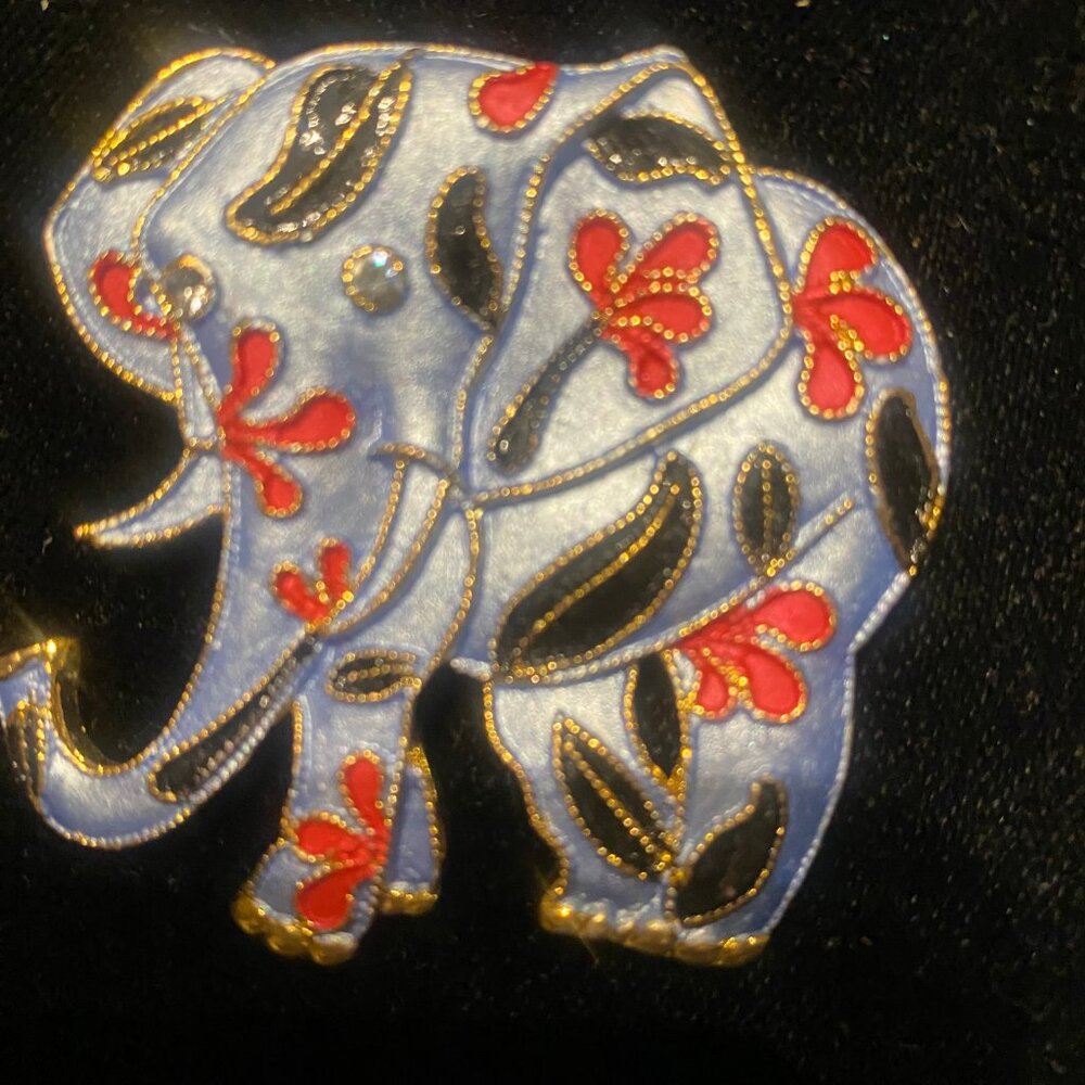 Elegant elephant brooch